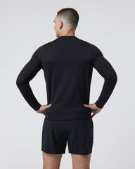 Ponto Performance Crew Men's Black Pullover | Vuori for sale