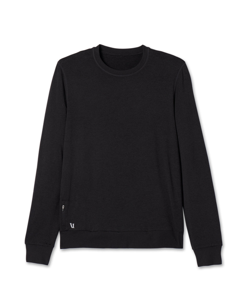 Ponto Performance Crew Men's Black Pullover | Vuori for sale