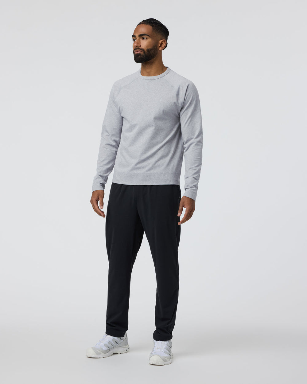 Coronado Crew Light Heather Grey | Vuori shop