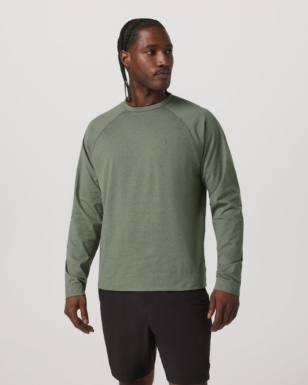 Men's Coronado Crew - Relaxed Fit Light Oregano Heather | Vuori sale