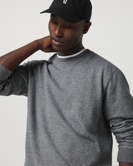 Cypress Vintage Crew Men's Heather Grey Fleece Pullover | Vuori onsale