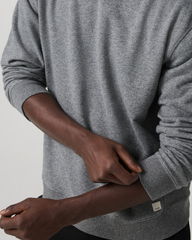 Cypress Vintage Crew Men's Heather Grey Fleece Pullover | Vuori onsale