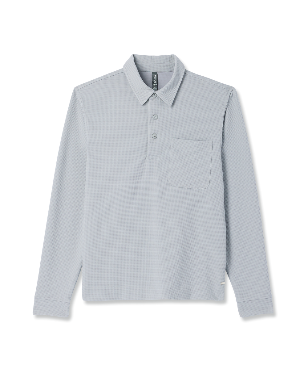 Long Sleeve Waffle Polo Men's Sea Fog Polo Shirt | Vuori for sale