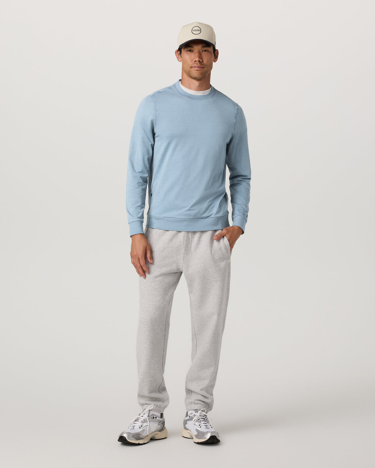 Ponto Performance Crew Men's Flint Heather Crew Neck | Vuori online