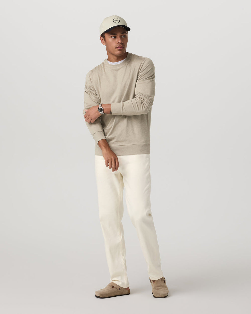 Ponto Performance Crew Men's Truffle Heather Crew Neck | Vuori discount