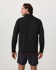 Clearview Seamless Quarter Zip Men's Black Long Sleeve | Vuori outlet