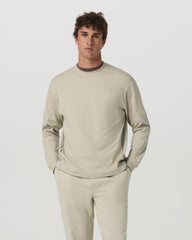Men's Coronado Mixed Media Crew Limestone Heather | Vuori for sale