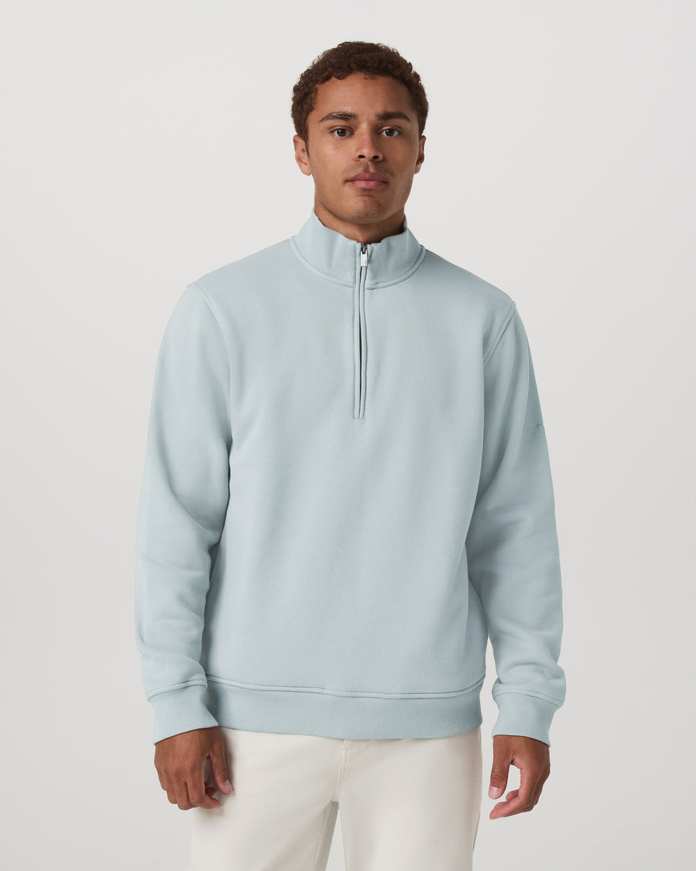 Seaside 1/2 Zip Classic Men's Blue Haze Pullover | Vuori discount