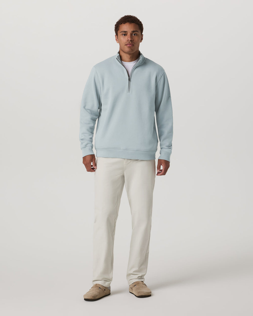 Seaside 1/2 Zip Classic Men's Blue Haze Pullover | Vuori discount