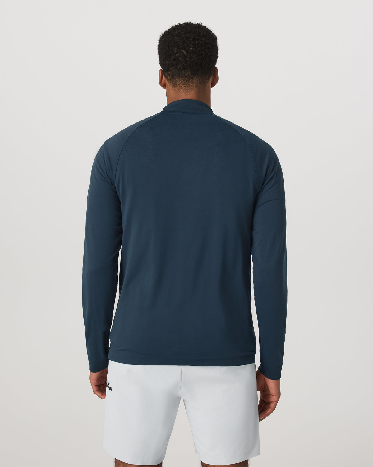 Clearview Seamless Quarter Zip Ocean Blue Long Sleeve | Vuori shop