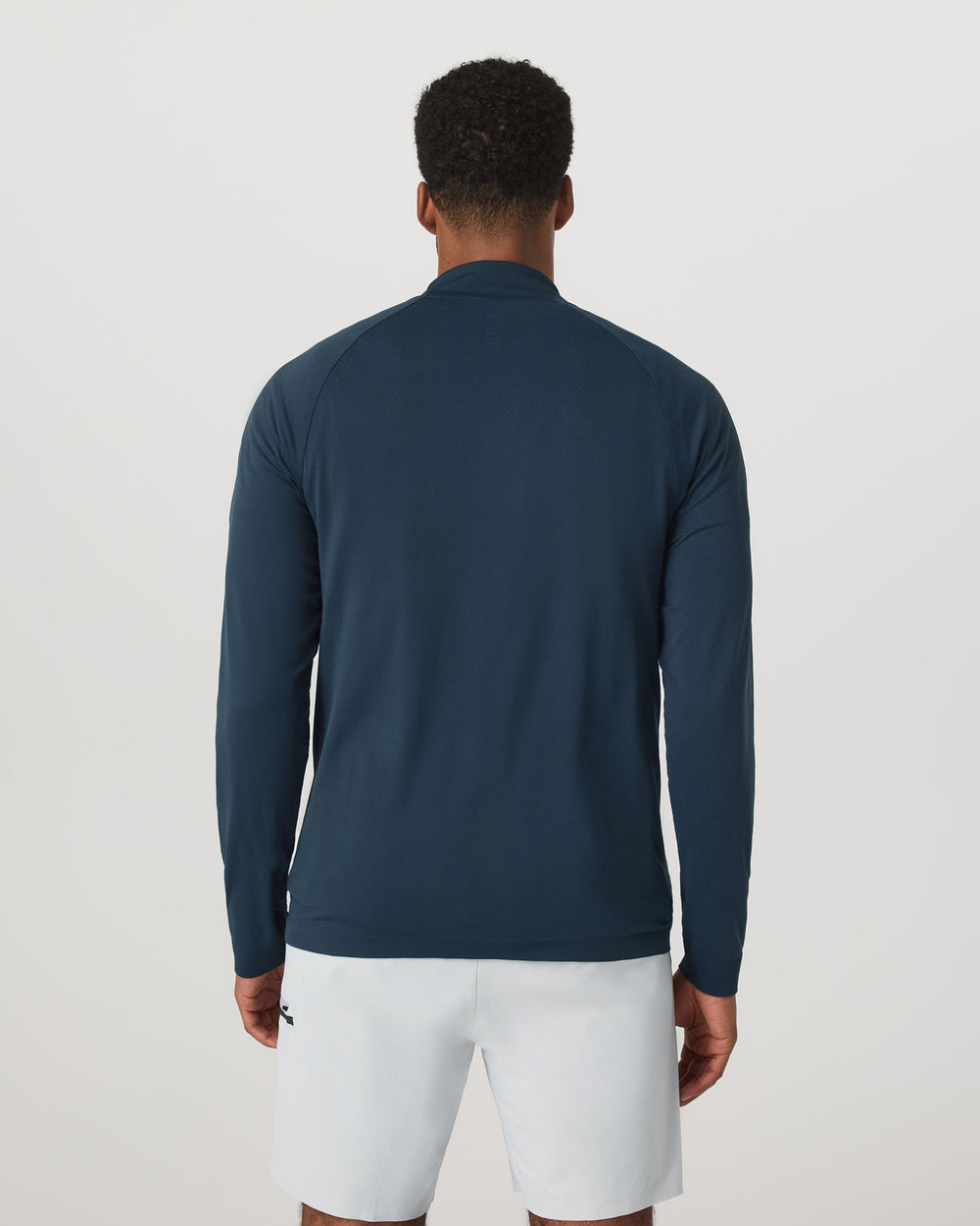 Clearview Seamless Quarter Zip Ocean Blue Long Sleeve | Vuori shop