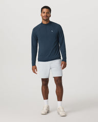 Clearview Seamless Quarter Zip Ocean Blue Long Sleeve | Vuori shop