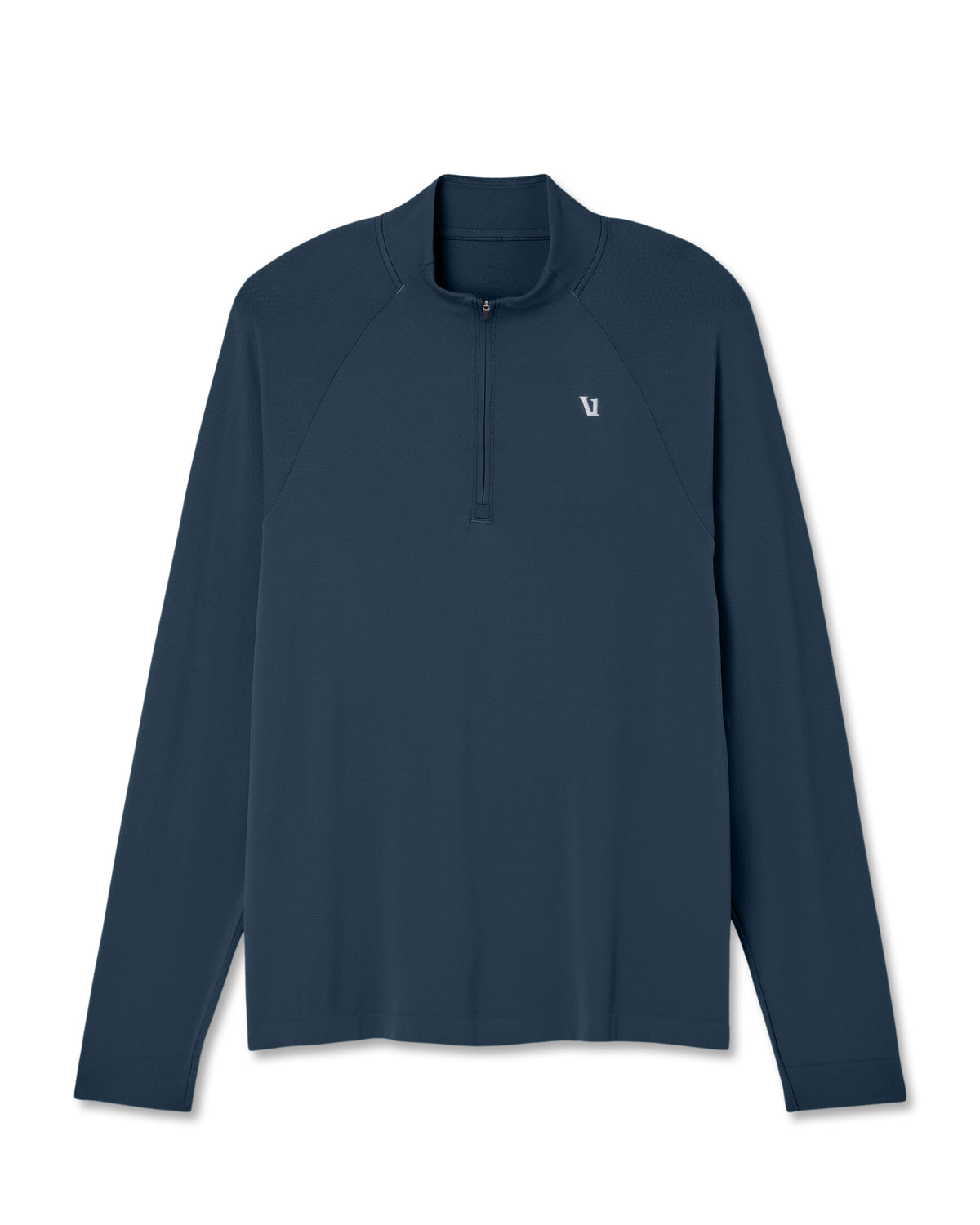 Clearview Seamless Quarter Zip Ocean Blue Long Sleeve | Vuori shop
