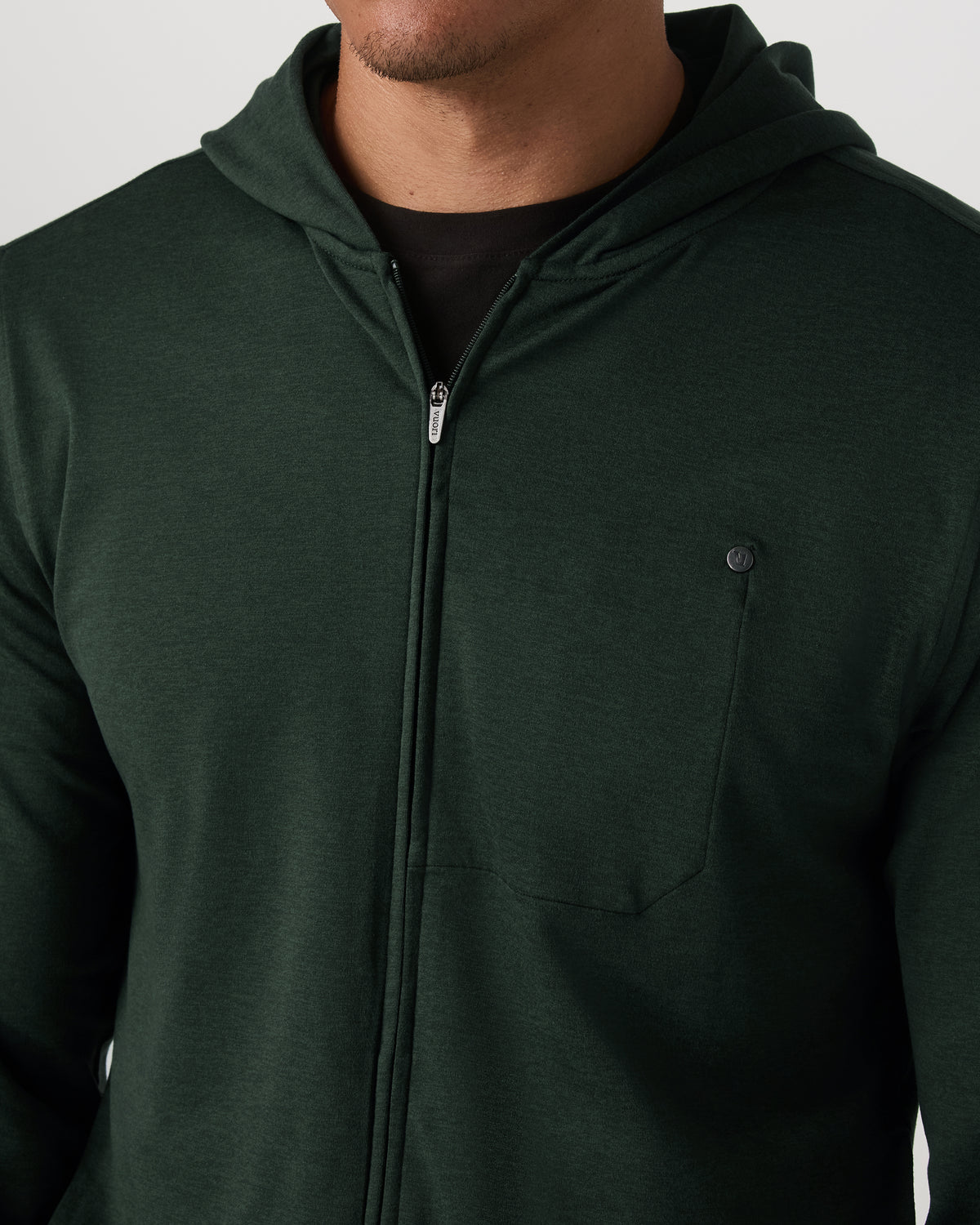 Ponto Full Zip Hoodie Men's Spruce Heather Hoodie | Vuori sale