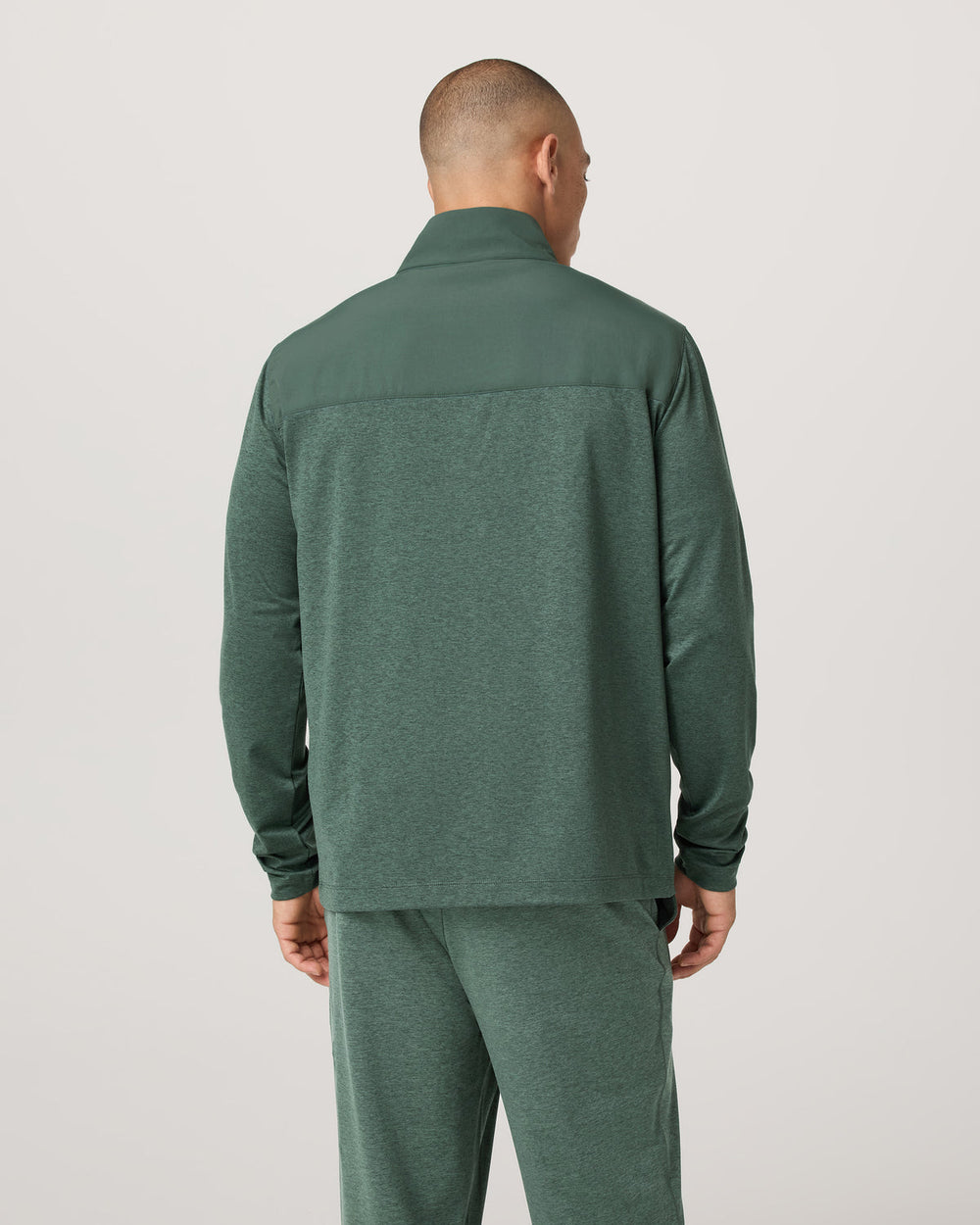 Men's Sunday Element Track Jacket Agate Green Heather | Vuori for sale