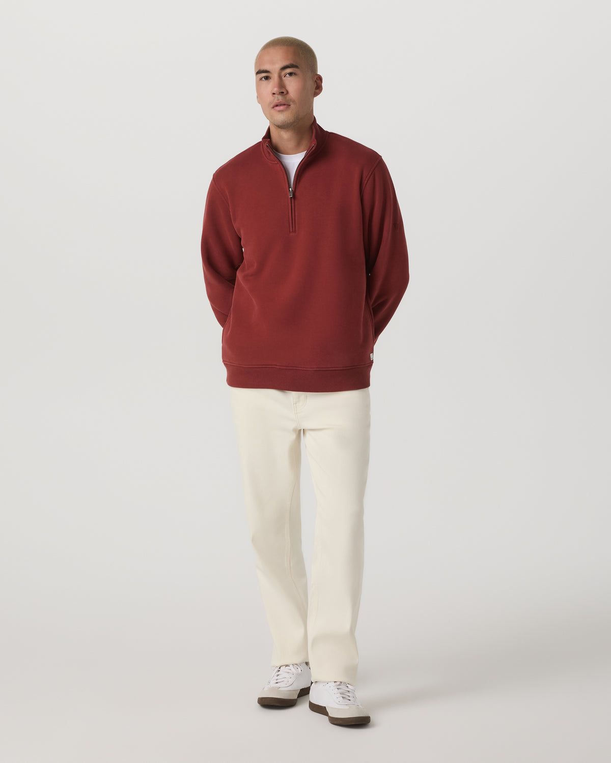Seaside 1/2 Zip Classic Men's Spiced Apple Pullover | Vuori online