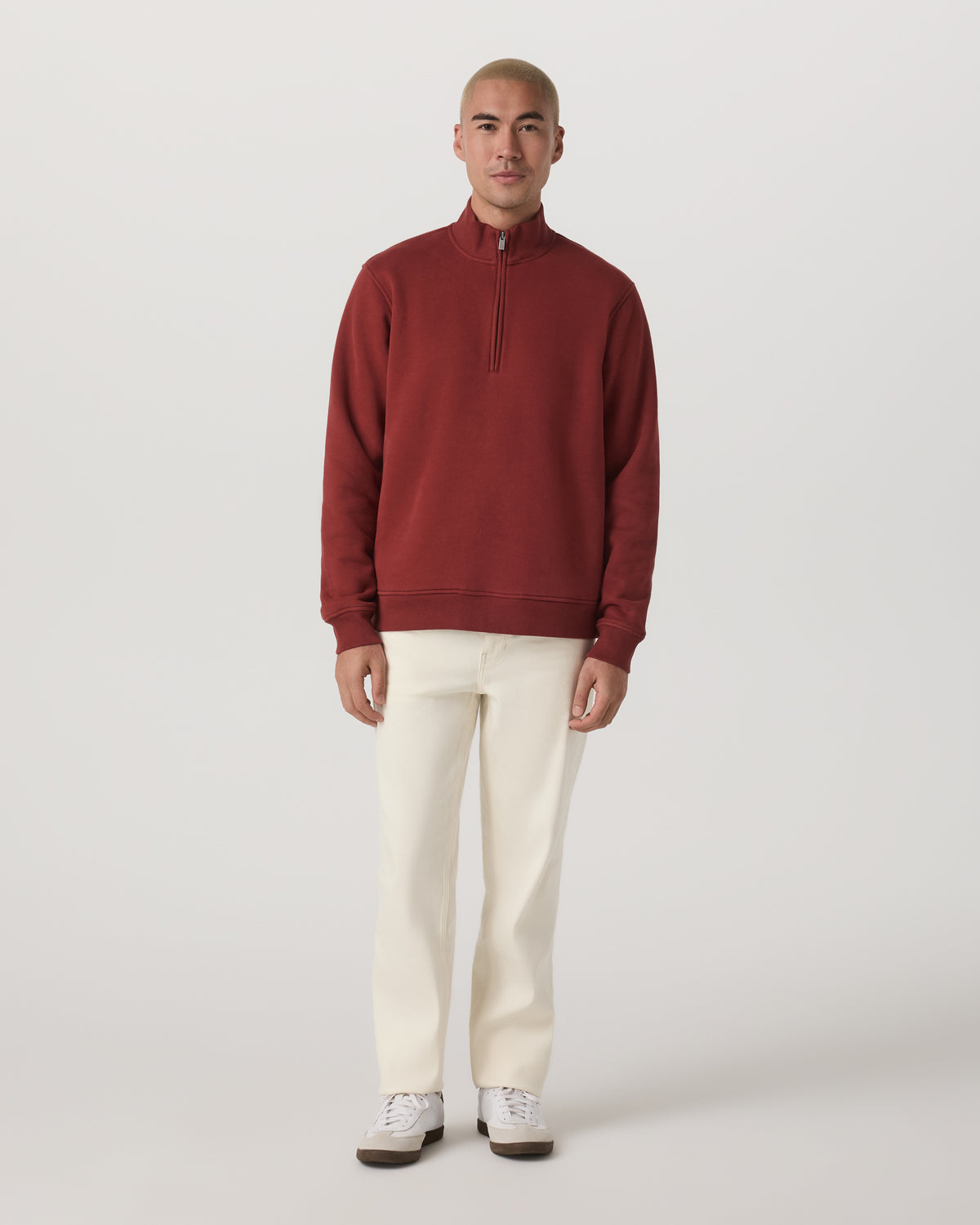 Seaside 1/2 Zip Classic Men's Spiced Apple Pullover | Vuori online