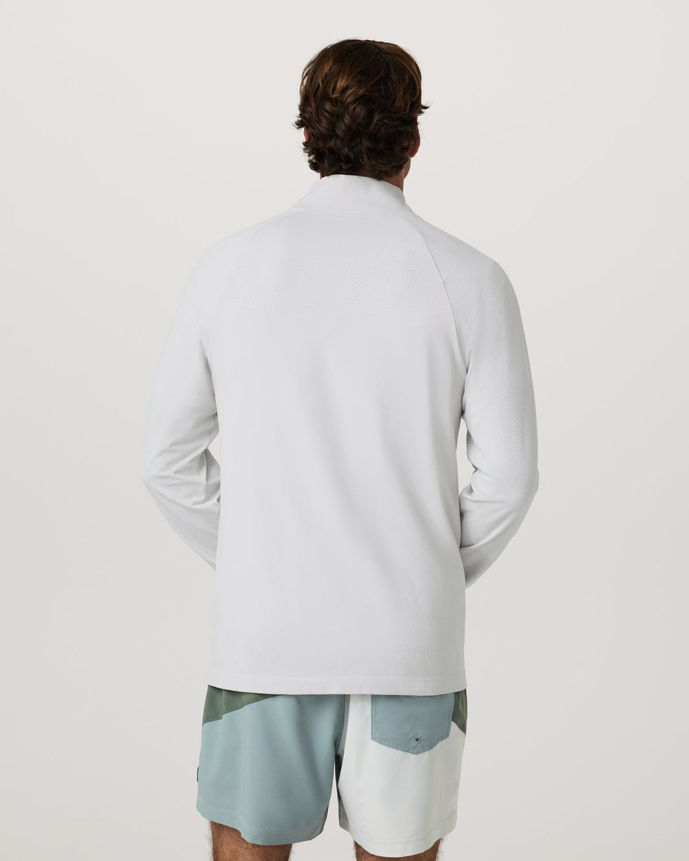 Clearview Seamless Quarter Zip Frost Grey Long Sleeve | Vuori discount