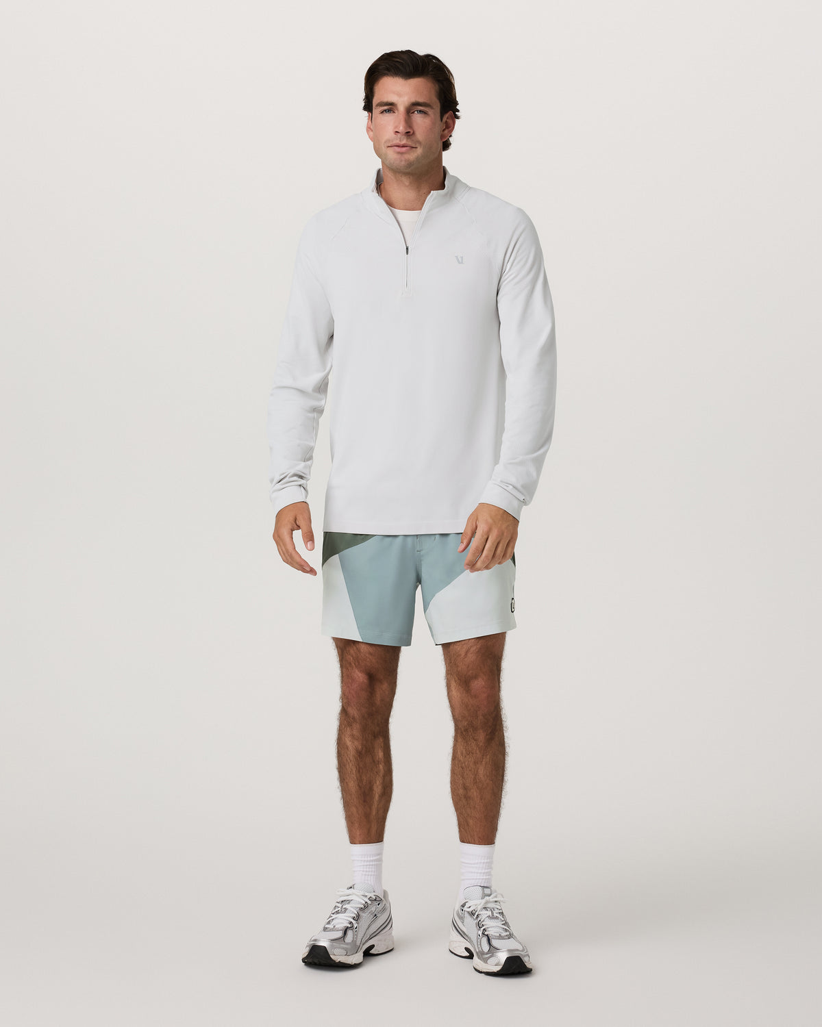 Clearview Seamless Quarter Zip Frost Grey Long Sleeve | Vuori discount