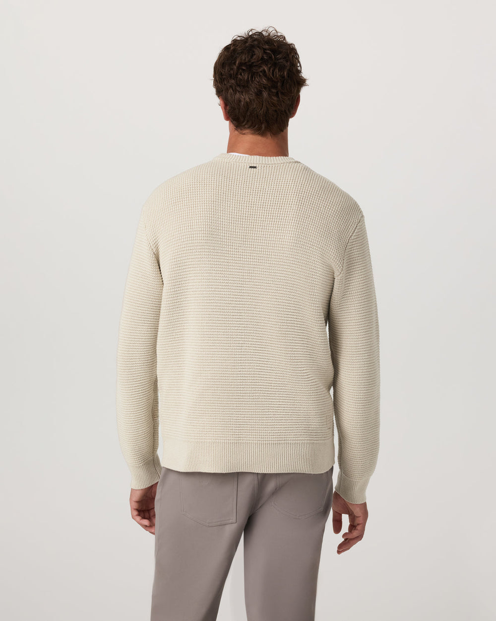 Denver Waffle Crew Sweater Men's Mushroom Wool Sweater | Vuori outlet