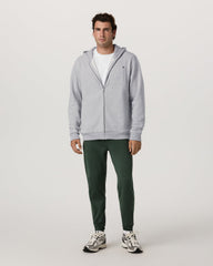 Seaside Full Zip 2.0 Men's Light Heather Grey Hoodie | Vuori for sale