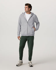 Seaside Full Zip 2.0 Men's Light Heather Grey Hoodie | Vuori for sale