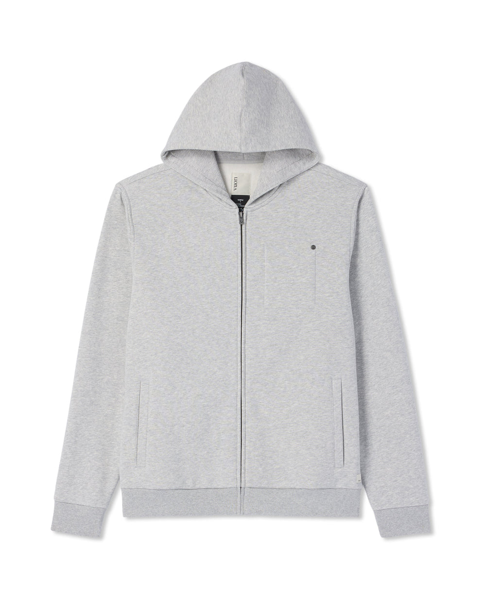 Seaside Full Zip 2.0 Men's Light Heather Grey Hoodie | Vuori for sale