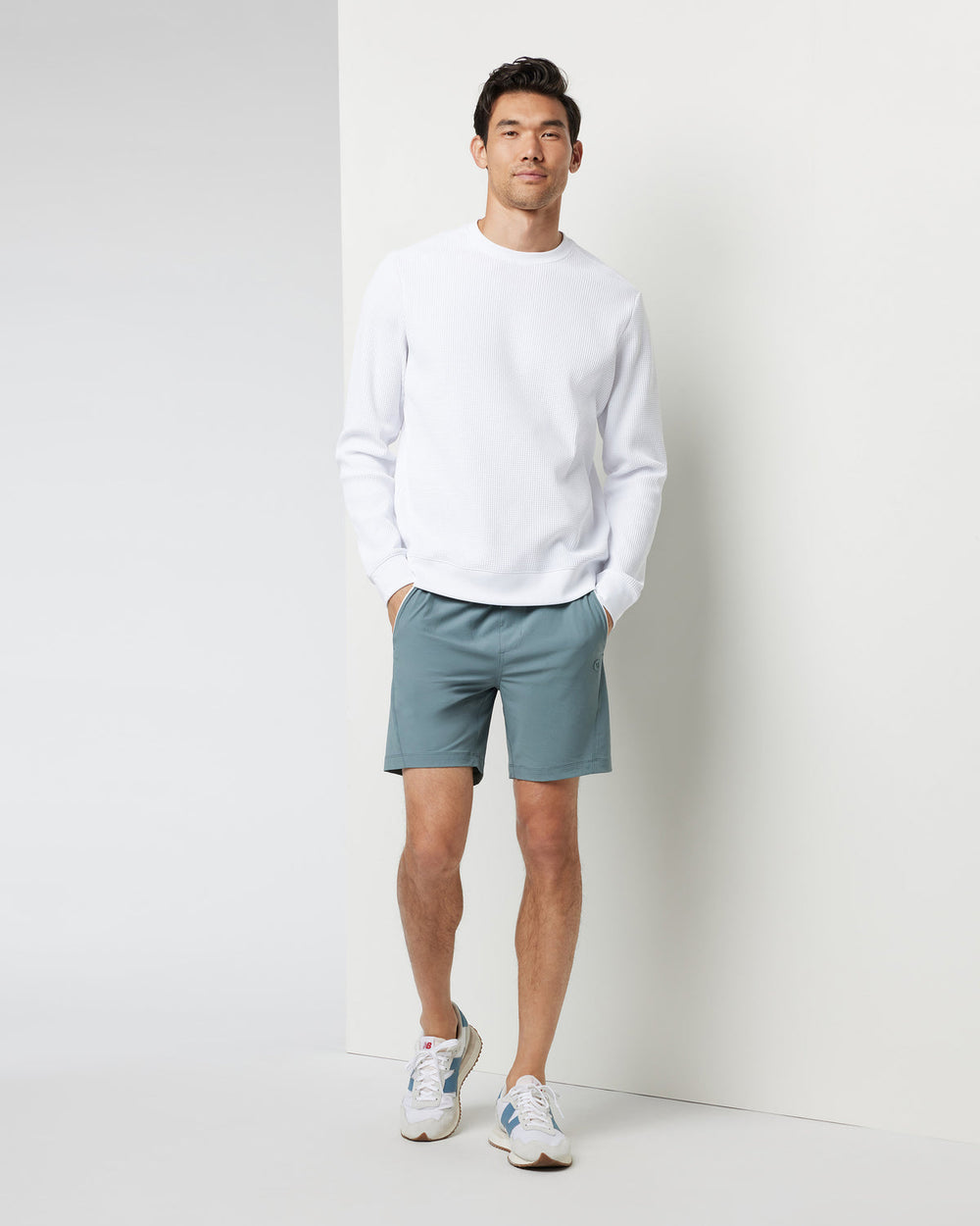 Jamestown Crew Men's White Waffle Crewneck | Vuori online