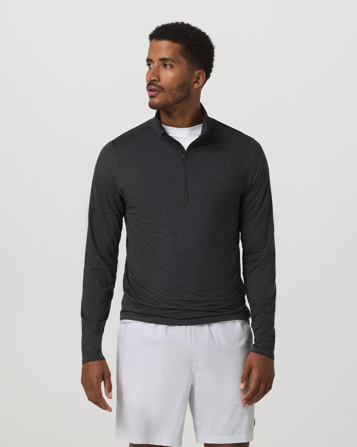 Ease Performance Half Zip 2.0 Charcoal Heather | Vuori outlet