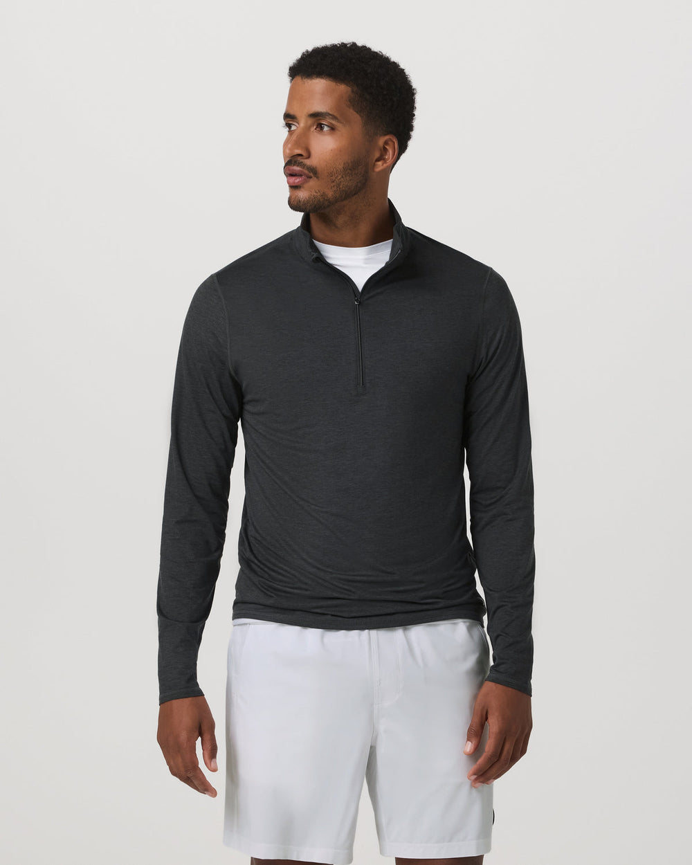 Ease Performance Half Zip 2.0 Charcoal Heather | Vuori outlet