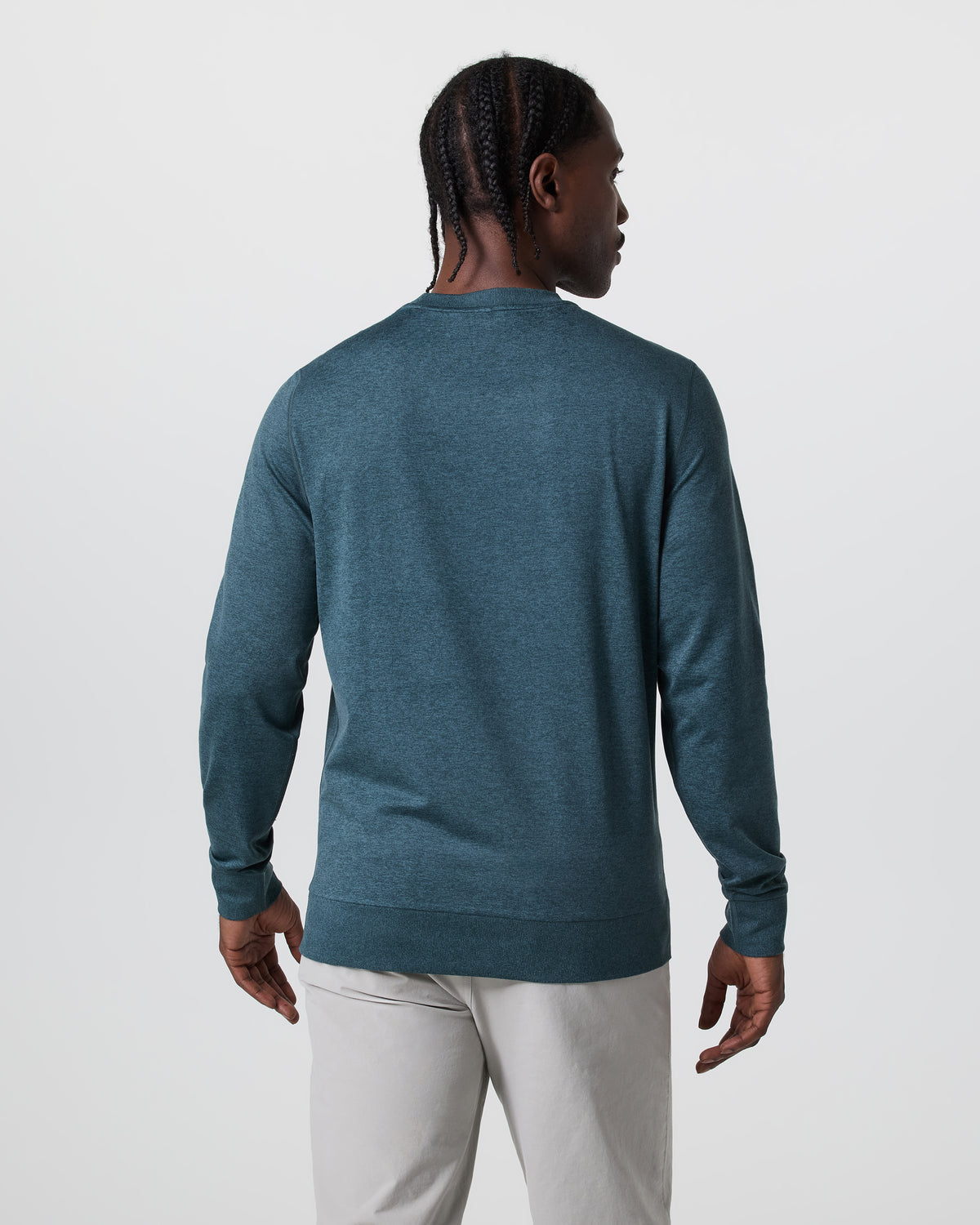 Ponto Performance Crew Deep Sea Heather Pullover | Vuori shop