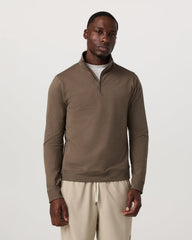 Coronado 1/2 Zip Men's Espresso Heather Pullover | Vuori onsale