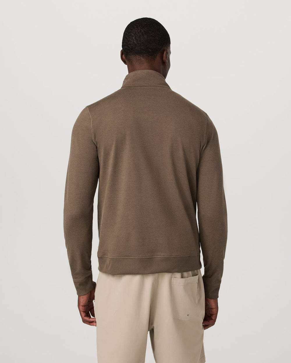 Coronado 1/2 Zip Men's Espresso Heather Pullover | Vuori onsale