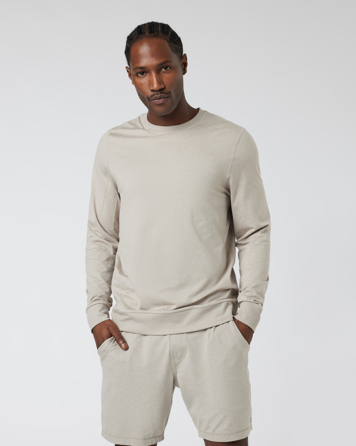 Ponto Performance Crew Dark Salt Heather Pullover | Vuori online