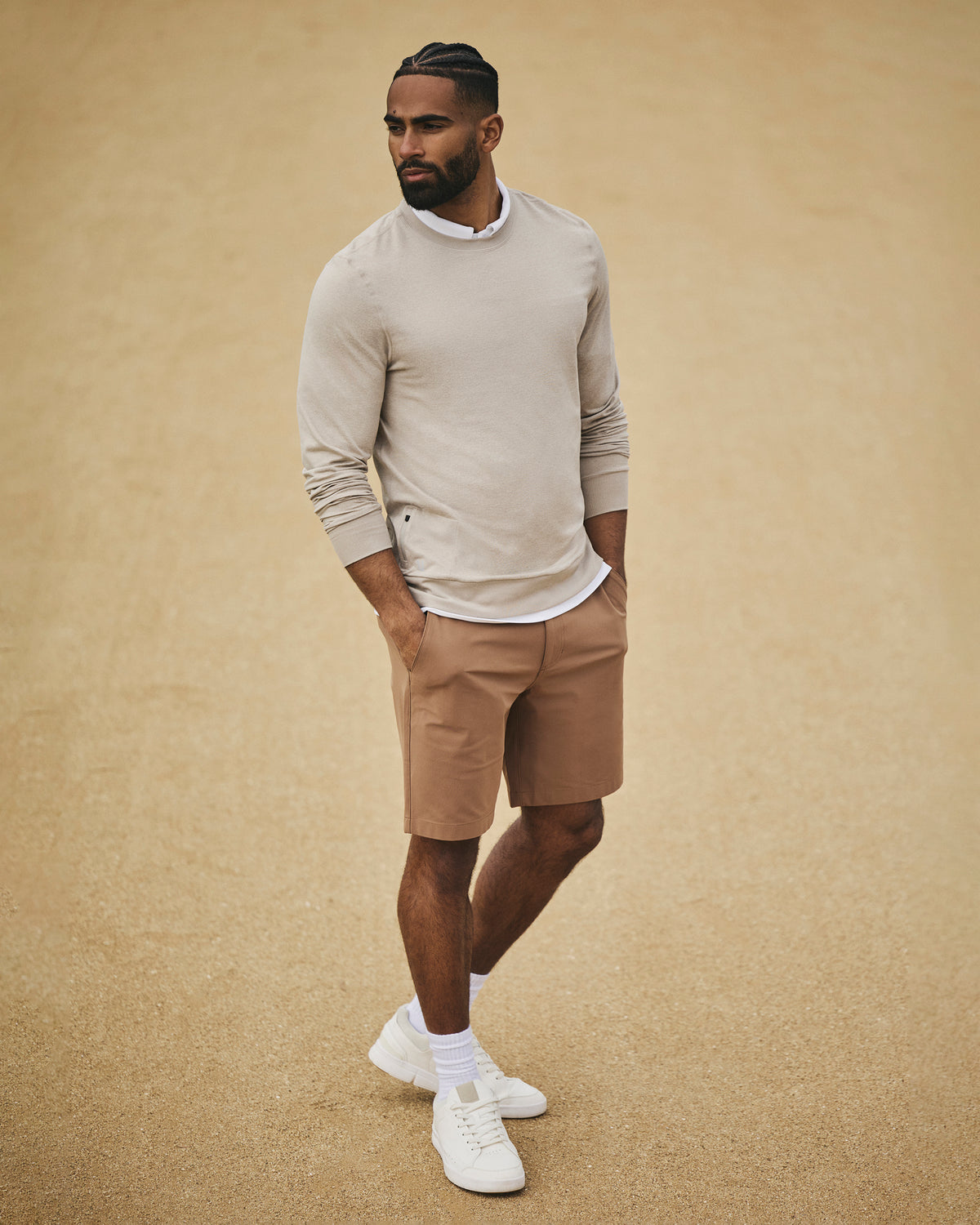 Ponto Performance Crew Dark Salt Heather Pullover | Vuori online