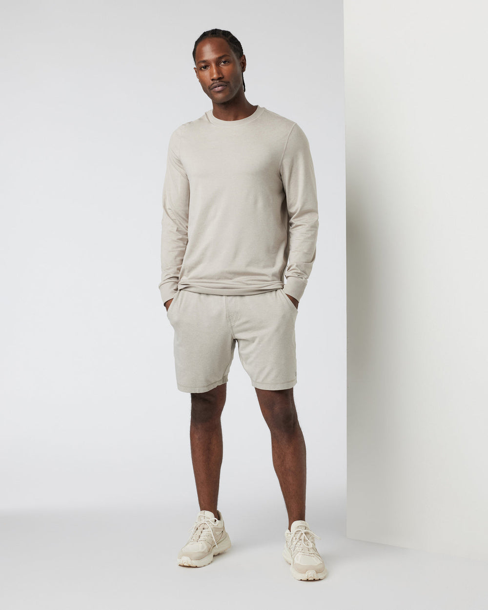 Ponto Performance Crew Dark Salt Heather Pullover | Vuori online