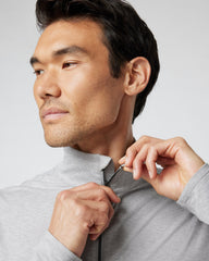Ease Performance Half Zip 2.0 Light Heather Grey | Vuori shop