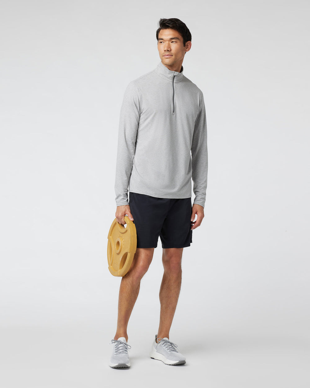 Ease Performance Half Zip 2.0 Light Heather Grey | Vuori shop
