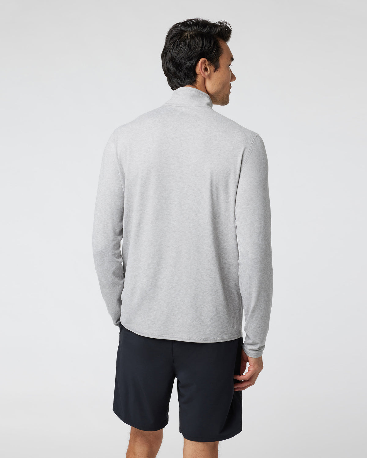 Ease Performance Half Zip 2.0 Light Heather Grey | Vuori shop
