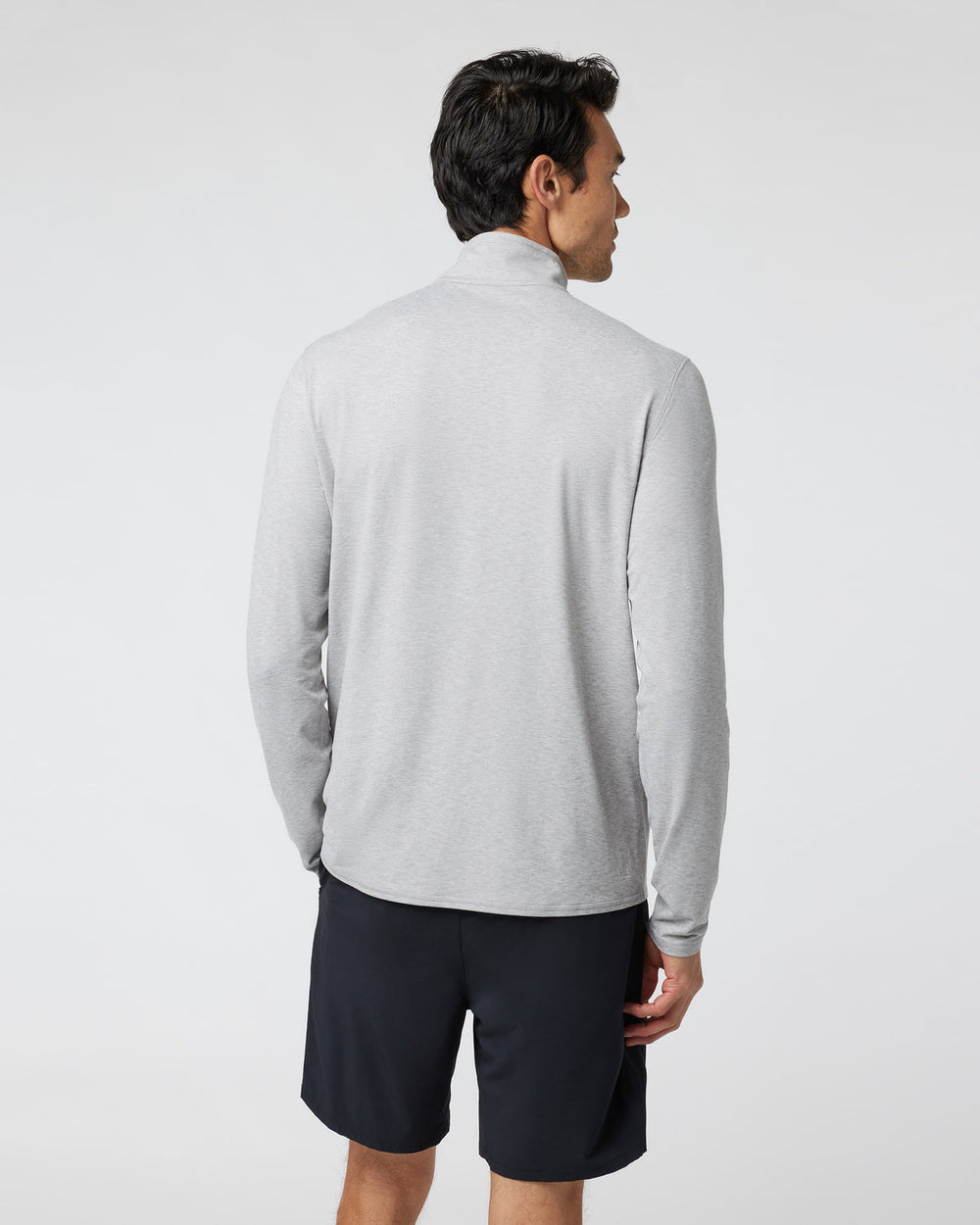 Ease Performance Half Zip 2.0 Light Heather Grey | Vuori shop