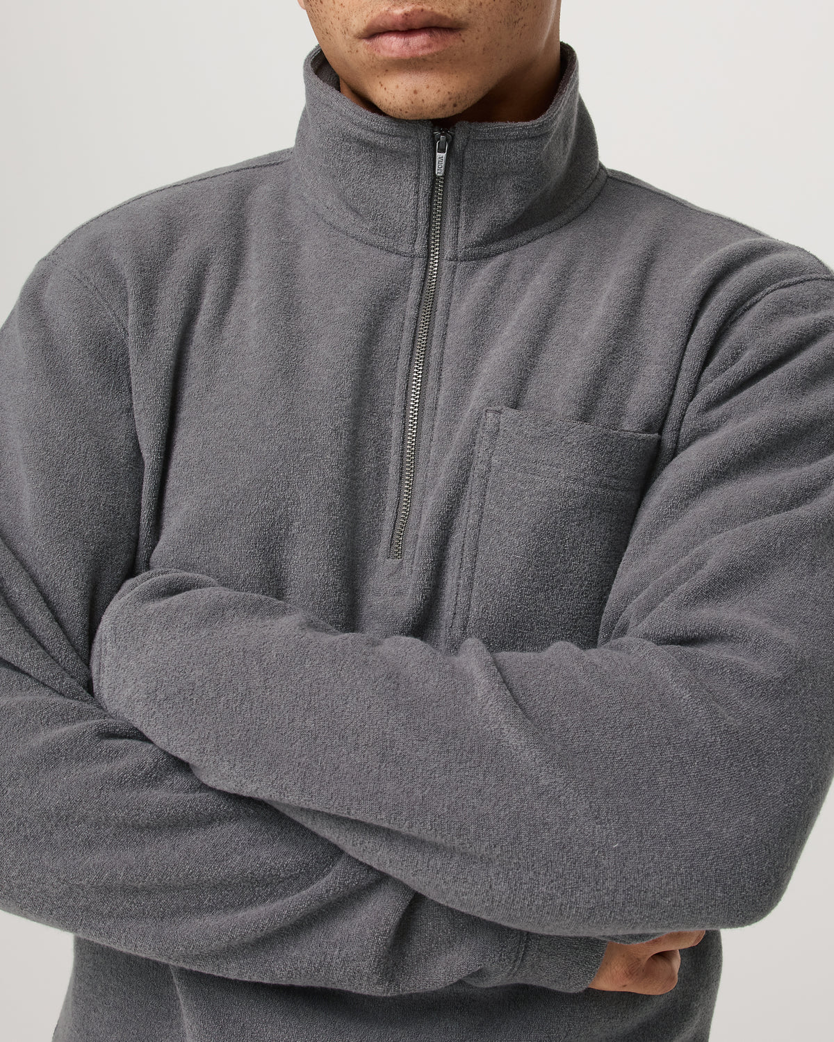 Beach Fleece 1/2 Zip - Relaxed Pinecone Heather Pullover | Vuori outlet