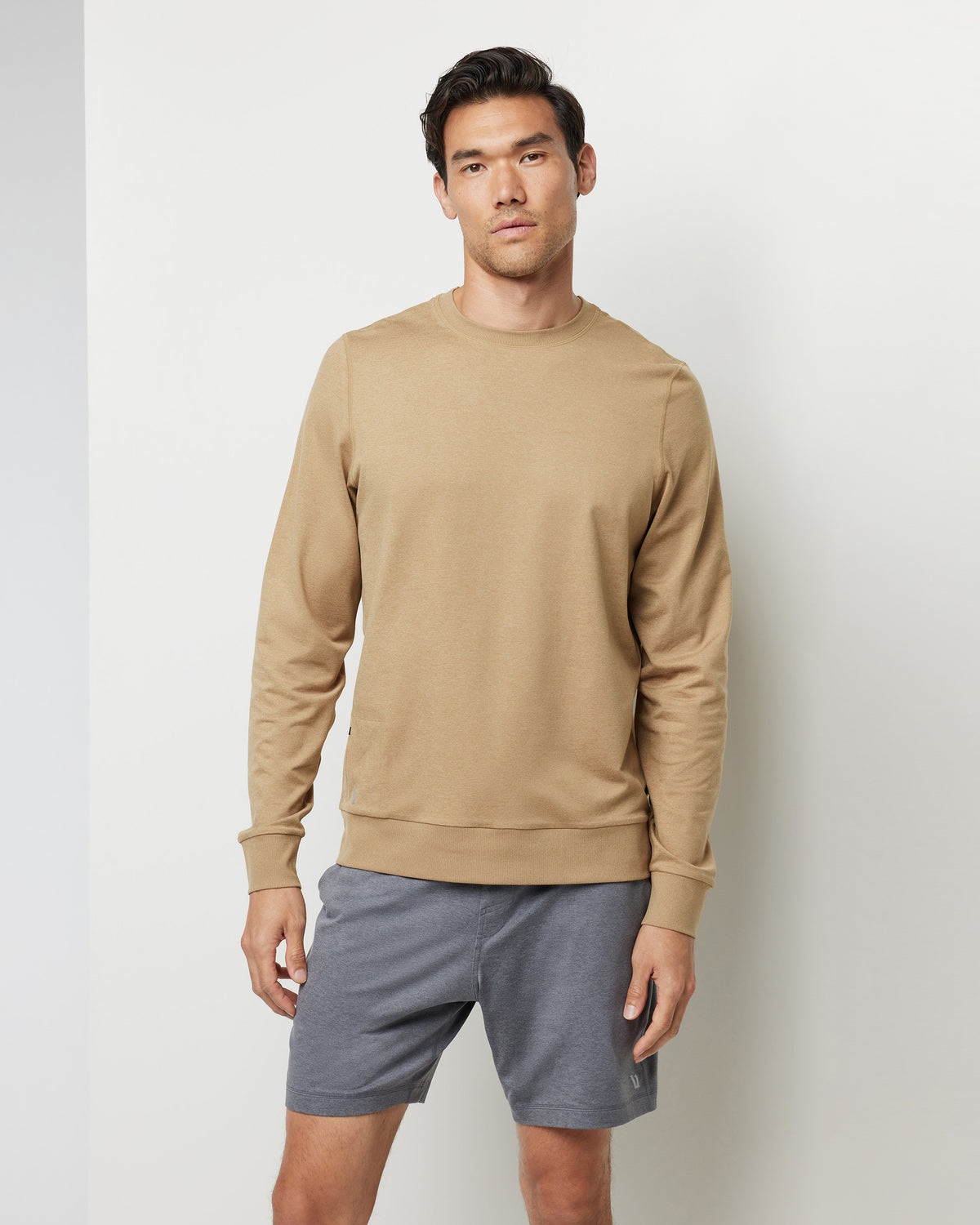 Ponto Performance Crew Sungold Heather Pullover | Vuori for sale