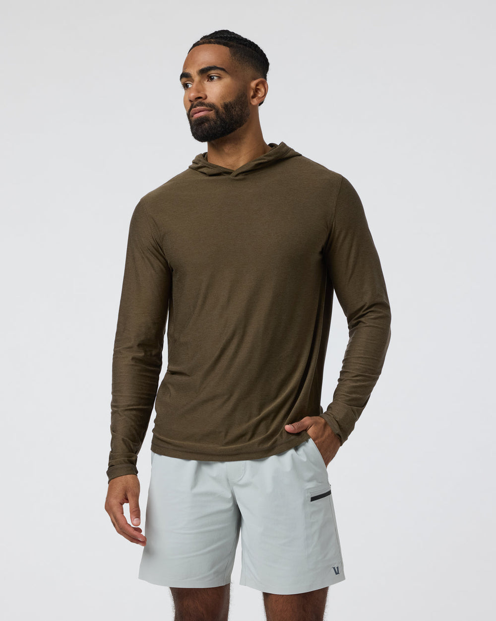 Strato Tech Hoodie Men's Moss Green Workout Hoodie | Vuori discount