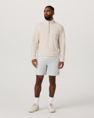 Beach Fleece 1/2 Zip - Relaxed Bone Heather Pullover | Vuori outlet