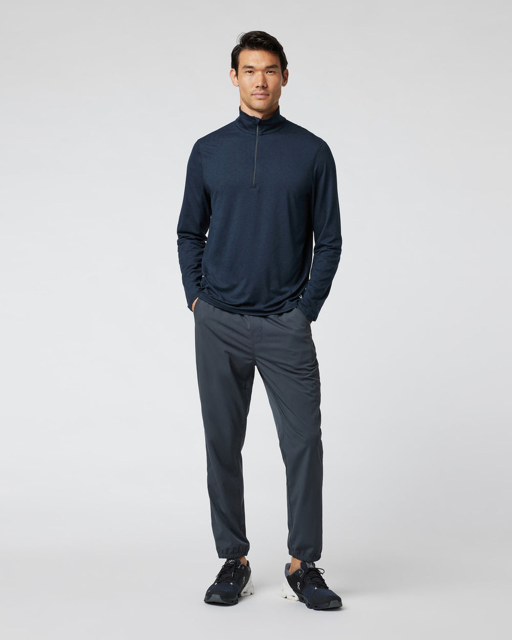Ease Performance Half Zip 2.0 Ink Heather | Vuori shop