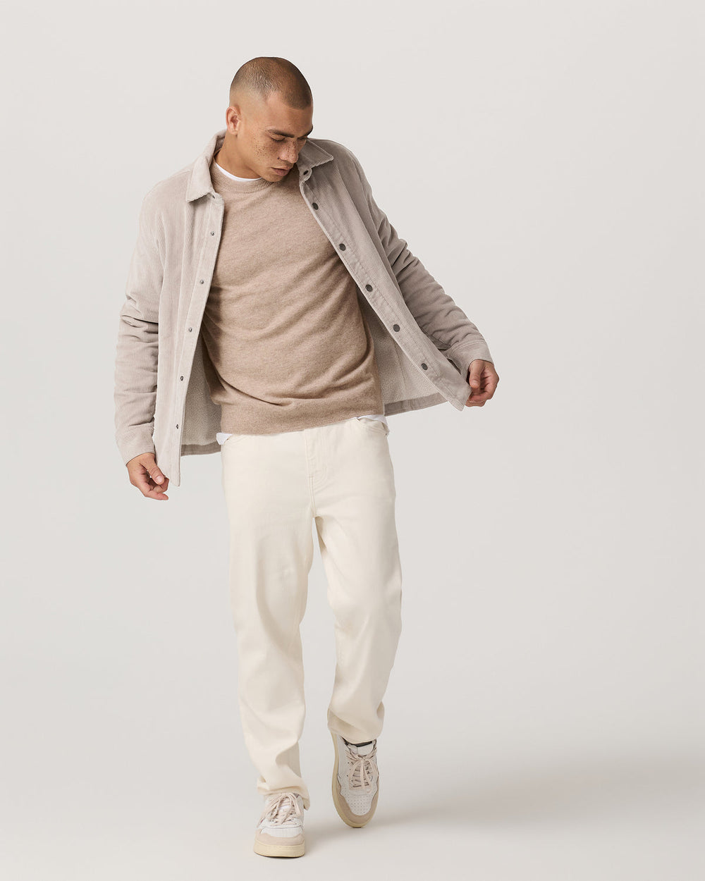 Berik Cashmere Sweater Men's Oatmeal Heather Sweater | Vuori sale