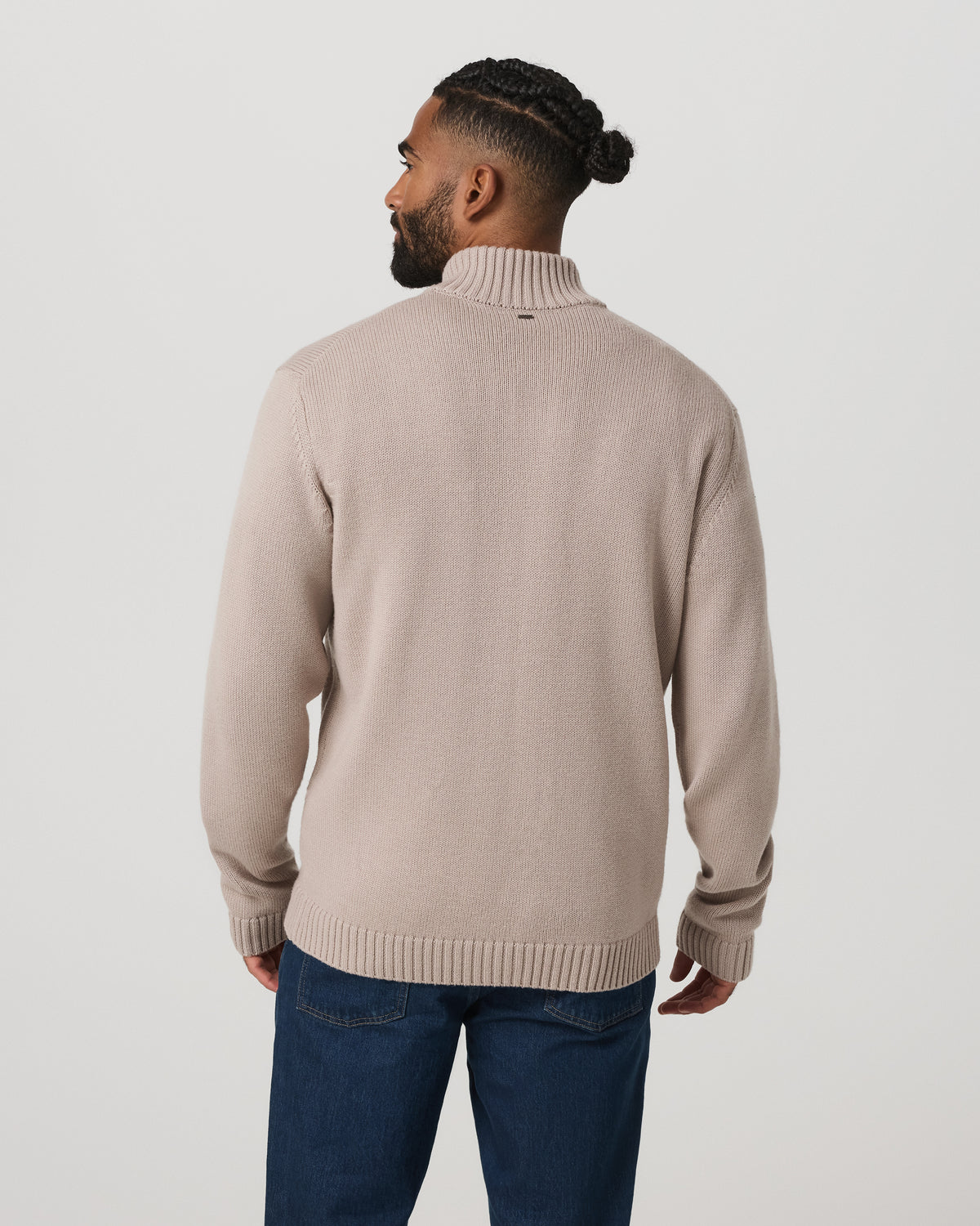 Denver Full Zip Sweater Men's Willow Grey Zip Sweater | Vuori onsale