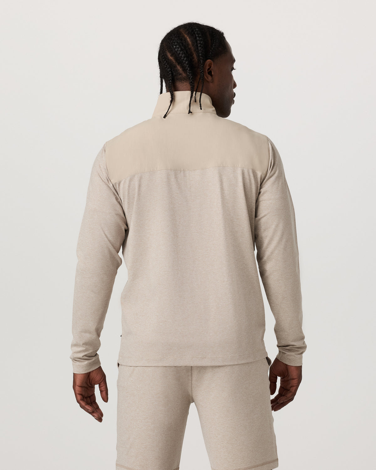 Sunday Element 1/2 Zip Men's Toast Heather Pullover | Vuori shop