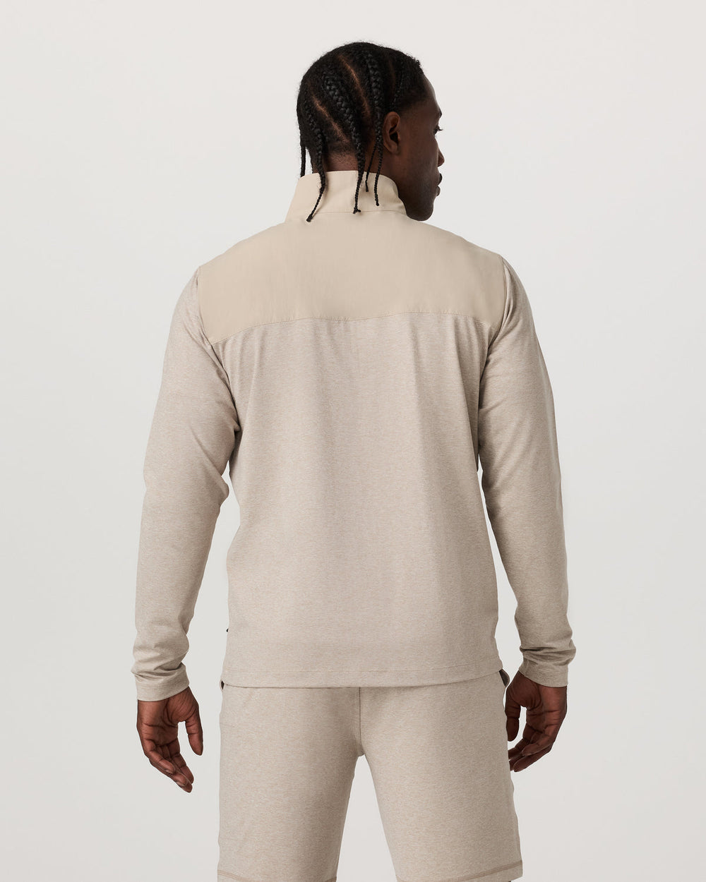 Sunday Element 1/2 Zip Men's Toast Heather Pullover | Vuori shop