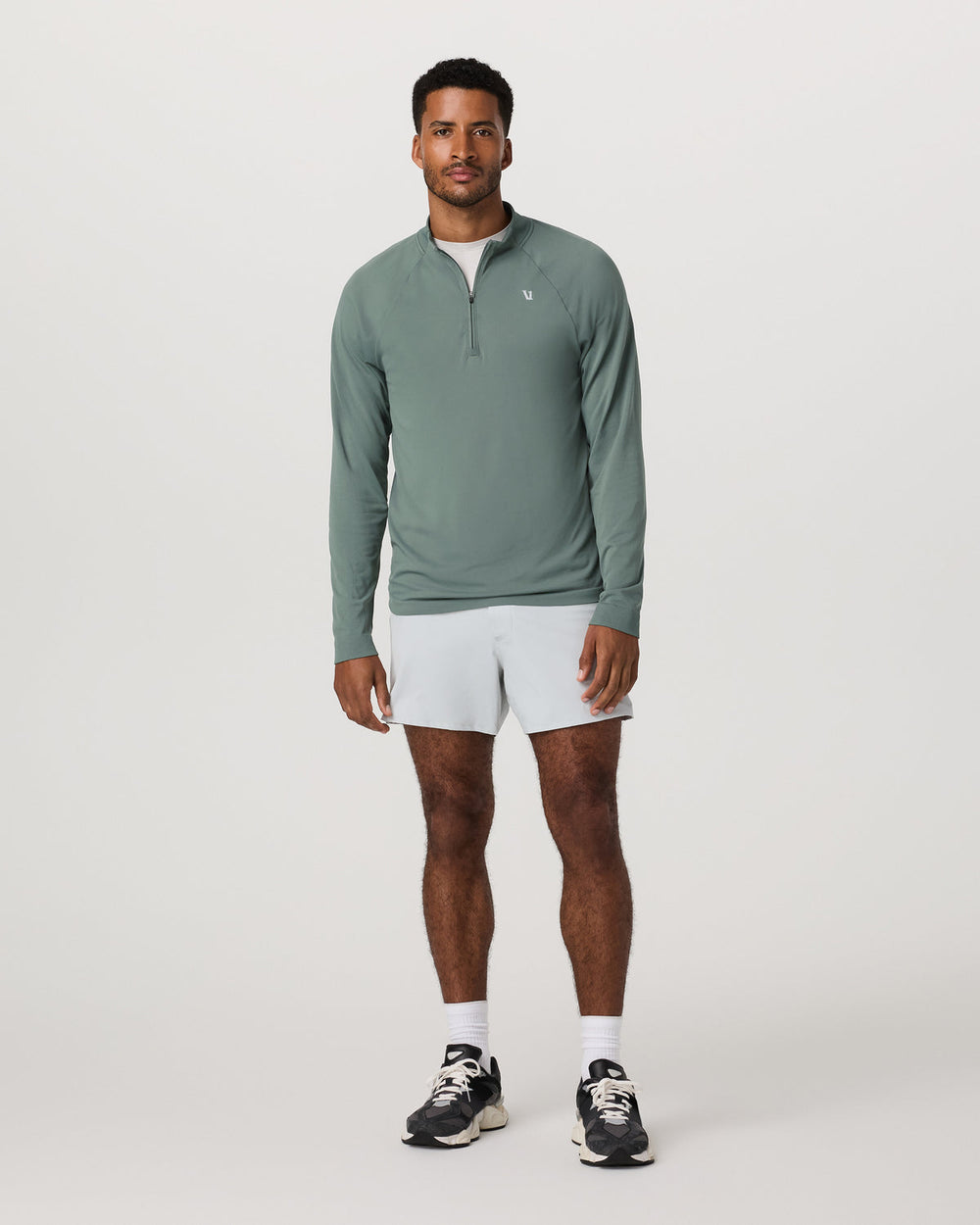Clearview Seamless Quarter Zip Men's Marsh Long Sleeve | Vuori shop